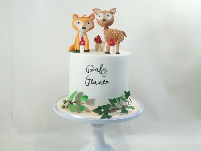 Boho Woodlands Baby Cake