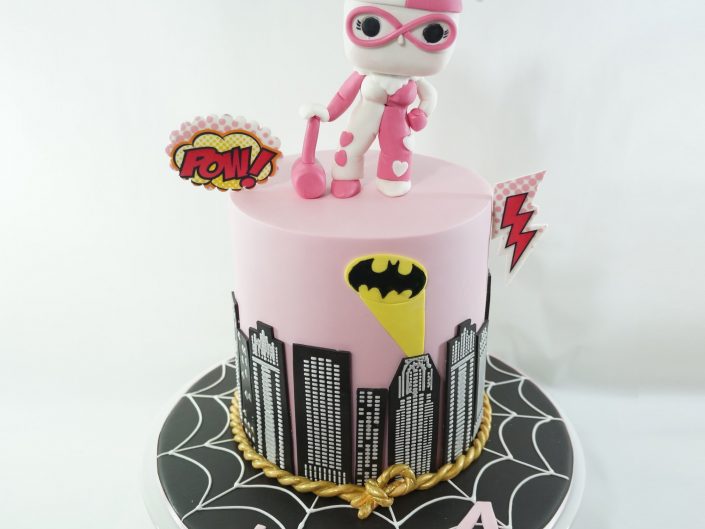 Harley Quinn POP Super Hero cake